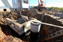 Монтаж водоотведения, напорной и безнапорной канализации.